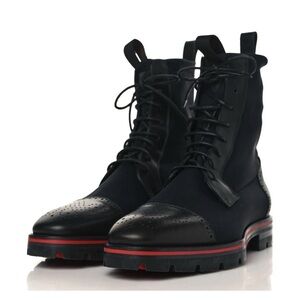 Christian Louboutin Black Sockroc Lace-Up Boots Size 8 “ New”